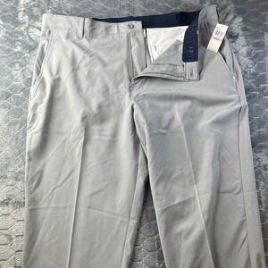 IZOD Golf Pants Mens 40x32 Gray Swing Flex Straight Fit Performance IZAGC08020